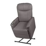 Fauteuil de relaxation Baltrum Aspect cuir taupe