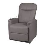 Fauteuil de relaxation Baltrum Aspect cuir taupe