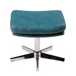 Relaxfauteuil Benson (met hocker) turquoise kunstleer