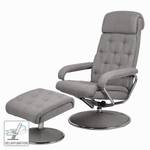 Fauteuil de relaxation Biby Avec repose-pieds - Tissu - Gris clair