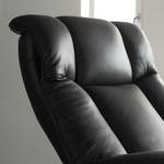 Relaxfauteuil Casey echt leer/kunstleer zwart