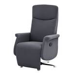 Fauteuil de relaxation Copperville Imitation cuir - Gris foncé