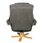 Relaxfauteuil Dalron (met hocker) microvezel -  grijs