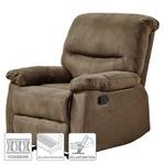 Relaxfauteuil Donnes microvezel - lichtbruin