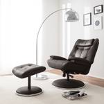 Fauteuil de relaxation Greenville Avec repose-pieds - Cuir véritable - Marron