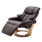 Fauteuil relaxation Grunewald II Cuir véritable / synthétique - Marron / Hêtre