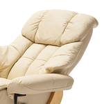 Fauteuil relaxation Grunewald II Cuir véritable / synthétique - Crème / Hêtre