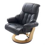 Relaxfauteuil Grunewald (met hocker) echt leer