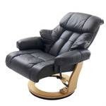 Relaxfauteuil Grunewald (met hocker) Eik - Zwart