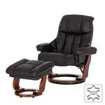 Relaxfauteuil Grunewald Echt leer / kunstleer - Zwart - Bruin