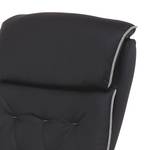 Relaxfauteuil Hawston (met hocker) kunstleer - zwart