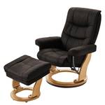 Relaxfauteuil Jetmore microvezel - Donkerbruin - Breedte: 83 cm - Eik