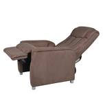 Fauteuil TV Juist Microfibre - Marron - Sans fonction