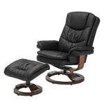 Fauteuil de relaxation Keltern Avec repose-pieds - Imitation cuir - Noir