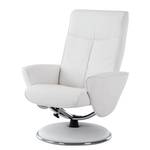 Relaxfauteuil Kenzo (met hocker) kunstleer wit