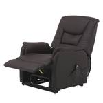 Relaxfauteuil Knuckey (met opstahulp) kunstleer - Donkerbruin