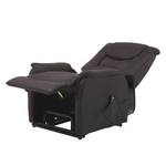 Relaxfauteuil Knuckey (met opstahulp) kunstleer - Donkerbruin