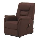 Relaxfauteuil Knuckey (met opstahulp) microvezel bruin