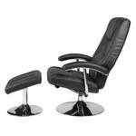 Fauteuil de relaxation Korfu Avec repose-pieds Imitation cuir - Noir