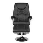 Fauteuil de relaxation Korfu Avec repose-pieds Imitation cuir - Noir