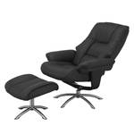 Fauteuil relax La Para I Avec repose-pieds - Microfibre - Marron foncé - Marron foncé