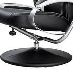 Fauteuil de relaxation Racer Avec repose-pieds - Imitation cuir - Noir / Blanc