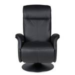 Relaxfauteuil Massione echt leer zwart