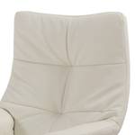 Fauteuil de relaxation Nordmark Cuir véritable - Blanc - Avec repose-pieds