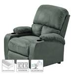 Fauteuil relax Norvell Microfibre - gris - Gris - Gris