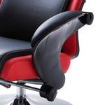 Fauteuil de relaxation Orford Imitation cuir - Noir / Rouge