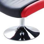 Relaxfauteuil Orford kunstleer - Zwart/rood