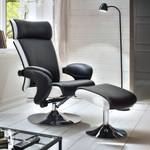 Fauteuil de relaxation Orford Imitation cuir - Noir / Blanc