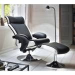 Relaxfauteuil Orford kunstleer - Zwart/wit