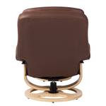 Relaxfauteuil Parap (met hocker) microvezel - bruin