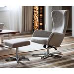 Fauteuil de relaxation Perryton Tissu / Imitation cuir - Gris