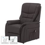 Relaxfauteuil Sasina (met opstahulp) kunstleer - Donkerbruin