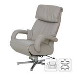 Relaxfauteuil Shuttle grijs echt leer - Handmatig verstelling