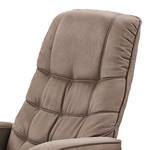 Fauteuil de relaxation Sund Avec repose-pieds - Microfibre - Beige chaud