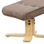 Relaxsessel Sund (mit Hocker) Microfaser - Warmes Beige - Warmes Beige