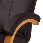 Relaxfauteuil Vancouver (met hocker) bruin kunstleer