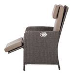 Chaise de jardin Villanova Polyrotin gris / Textile gris