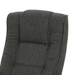 Relaxfauteuil Wenzo (met hocker) geweven stof - Antraciet