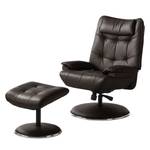 Relaxfauteuil Greenville (met hocker) echt leer - Bruin