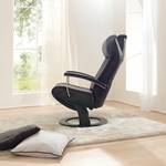 Fauteuil de relaxation Zara Cuir véritable - Noir - Réglage avec 3 motors et transformateur - L = jusqu'à 180 cm - 48 cm