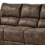 Relaxsofa Elsfjord (3-Sitzer) Microfaser - Mittelbraun