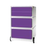 Caisson à roulettes easyBox II Blanc / Violet