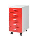 Rollende kast Colour Rood/wit