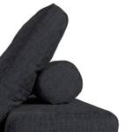 Coussin de dossier avec boudin Roxbury Tissu - Tissu Naya : Anthracite