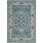 Tapis vintage Angelique Tissu mélangé - Turquoise / Sable - 160 x 230 cm