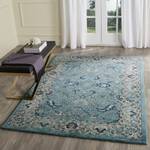 Tapis vintage Angelique Tissu mélangé - Turquoise / Sable - 160 x 230 cm